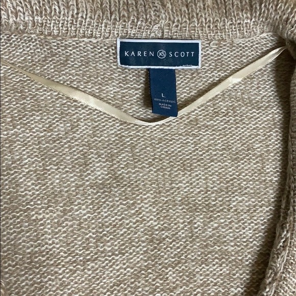 NWT Karen Scott ruffled sweater - Picture 3 of 5